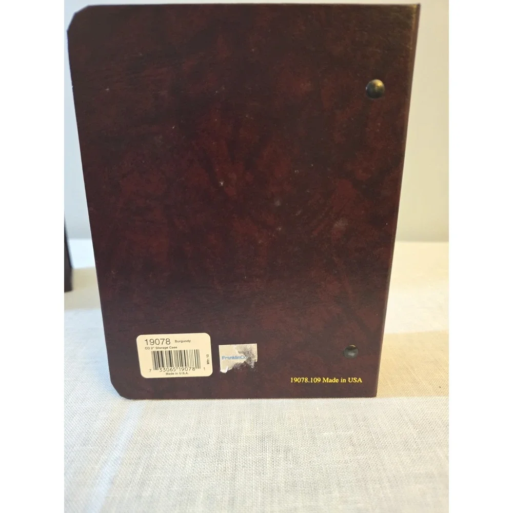 Vintage Franklin Covey Storage Binder-Classic Size-Burgundy Item # 19078 & 19083